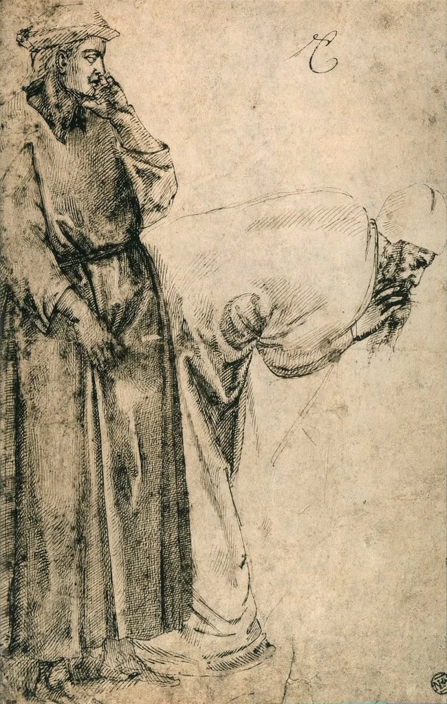 Figure maschili, copia da Giotto - LOuvre, Parigi